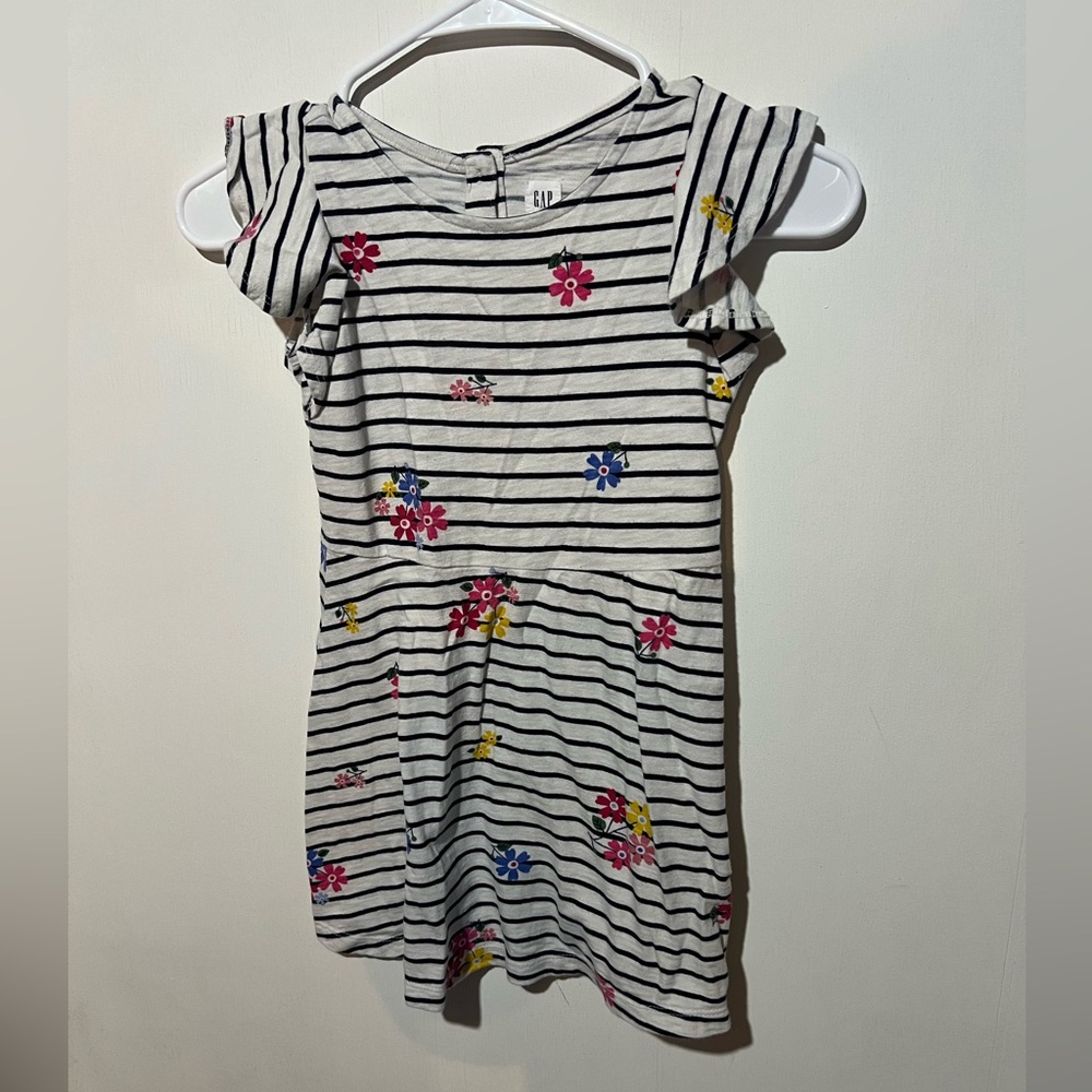 GAP Kids Navy and White Striped Dress